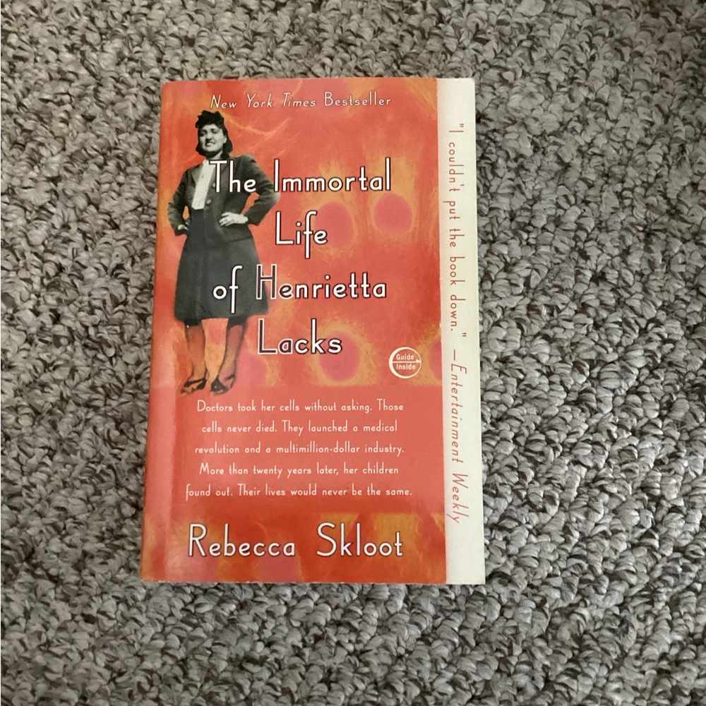 The Immortal Life Of‎ Henrietta Lacks By Rebecca Skloot Paperback Book